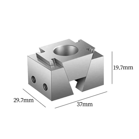 Rock Solid Cnc Machining Tabletop Adjustable Side Clamping Block Precision Vice with Heavy Duty Wedge, 37mm x 29.7mm x 19.7mm.