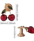 Dope Red Cherry Cabinet Knobs Pack For Kitchen Drawers And Dressers, Sturdy Zinc Alloy Furniture Pulls With Quick Single Hole Installation, Fresh High Quality Home Hardware Refresh - detailed view of two knobs.