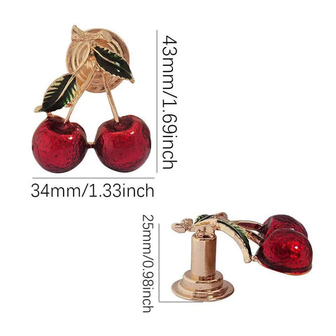 Dope Red Cherry Cabinet Knobs Pack For Kitchen Drawers And Dressers, Sturdy Zinc Alloy Furniture Pulls With Quick Single Hole Installation, Fresh High Quality Home Hardware Refresh - detailed view of two knobs.