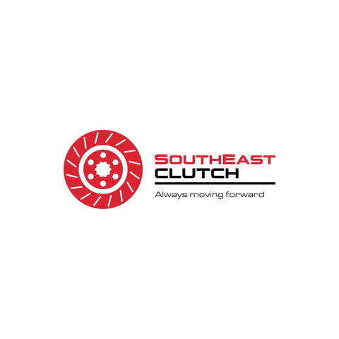 Logo of Southeast Clutch featuring red circular design and tagline 'Always moving forward'.