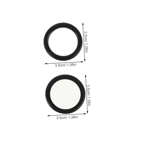 Premium Stethoscope Replacement Diaphragm Assembly Ring With Spot On Acoustic Membrane, 3.5cm black ring for medical diagnostics.