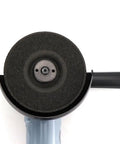 Heavy Duty 4 Inch Pneumatic Angle Grinder With Stepless Speed Control And Front Exhaust Cooling view from above showing rubber guard and disc.