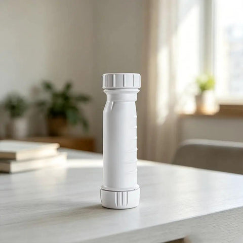 Heavy Duty Waterless Waste Valve With Self Sealing Tech For Rv And Seasonal Retreat Setup Vertical Or Horizontal Mount, white plastic design.
