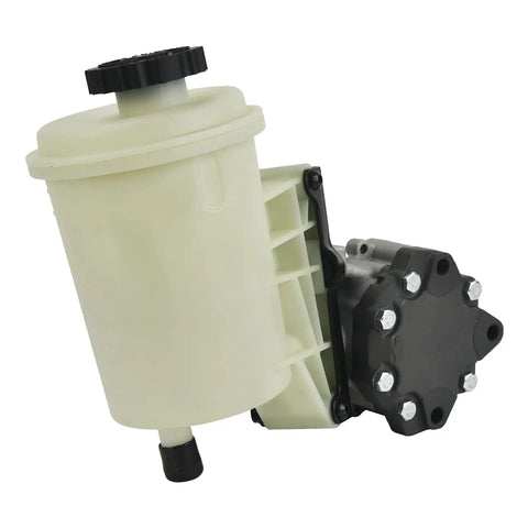 Premium Replacement Power Steering Pump For Ram 2500 3500 1500 4500 5500 Pickups 2003 To 2010, side angle view with reservoir.