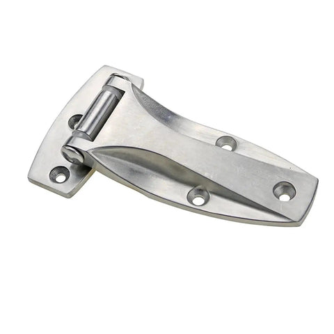 Rock Solid Heavy Duty Refrigerator And Container Door Hinges Crafted From Genuine 304 Stainless Steel For Hardcore Industrial And Commercial Setups That Will Never Let You Down - stainless steel hinge, close-up view, sturdy design.