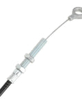 Close-up of Go Kart Throttle Cable Kit 71 Inch Replacement for Predator 212cc GX160 GX200 196cc Engines, showing durable metal assembly.