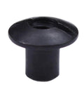 Eight Thirty Two Slotted Studs Black Oxide Finish Truss Head Hardware Quarter Inch Long, close-up view of black oxide steel stud.