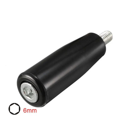 Revolving Handwheel For Milling Machines And Lathes With Black Handle And M8 Male Threaded Stem 14mm Thread Length 22mm Grip 61mm Handle