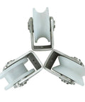 Built Damn Tough Heavy Duty Nylon Caster Wheel With Groove And Directional Sliding Track Roller Featuring Stainless Steel Bearings for smooth operation.