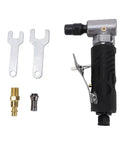 90 Degree Right Angle Pneumatic Air Die Grinder With Textured Non Slip Grip built tough with accessories including wrenches and quick connectors.