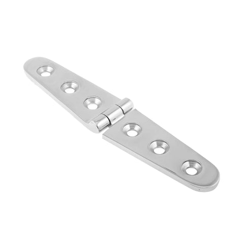 Industrial Strength 316 Marine Grade Stainless Steel Cast Hinge, 6x1 inch, polished for boat, yacht, RV door, cabinet hardware.