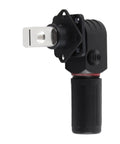 Solid Snag M8 Battery Connector Pair For EV Storage With Two Hundred Amp Surge Guard and Smart Reverse Polarity Lock IP67 Rated Slick Hookup Plugs, showcasing a black and silver heavy-duty plug.