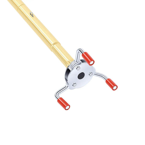 Heavy Duty Smoke Detector Removal Tool With 3.3 Meter Aluminum Alloy Pole For Wireless Alarm Installation Featuring Abs Snap On Head and Sturdy Grip close-up view.