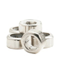 Five Piece One Way Clutch Needle Roller Bearing Set 10X16X8 Mm close-up view of shiny bearings for smooth rotation and zero slop.