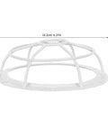 Rugged Iron Mesh Guard For Smoke Sensors And Fire Alarms, white, 16.2cm diameter, 5.5cm height, protects against impacts.