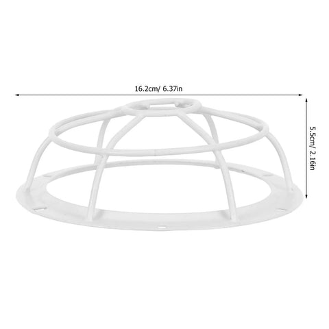 Rugged Iron Mesh Guard For Smoke Sensors And Fire Alarms, white, 16.2cm diameter, 5.5cm height, protects against impacts.