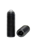 Premium 304 Stainless Steel Spring Ball Plunger Screw For Precision Machinery And Hardware Built Tough Corrosion Resistant Positioning Plungers Snaps Into Place Securely In M2 To M6, showcasing a rounded and hexagonal end.