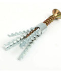100 Pc Self Tapping Serrated Expansion Tube Screws for Concrete Walls DIY Ready No Fuss Mounting Quick Self Drilling Plugs