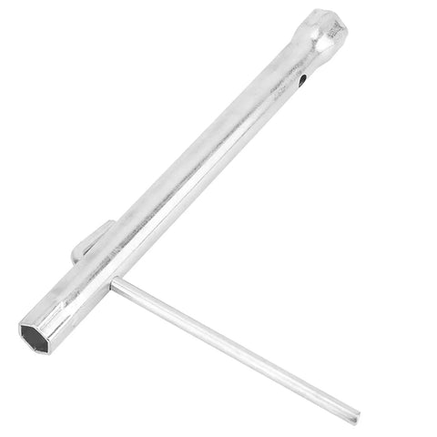 Heavy Duty Double Head Spark Plug Socket Wrench With 16mm And 21mm Hex Sockets Plus Extended Reach Bar for deep engine access.