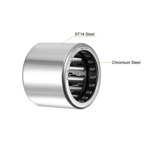 1In Bore One Way Needle Roller Bearing Overrunning Clutch 1-5/16in OD 1.06in Width with ST14 Steel and Chromium Steel construction.