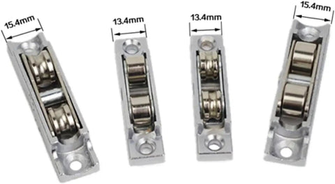 Smooth Operator Sliding Door Rollers And Window Pulleys With Rock Solid Double Wheels for glass door track repair 15.4mm size.