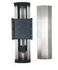 Sealed Dustproof Ballscrew Linear Slide Rail With Dust Cover Moving Table 400mm For CNC Rigs And Robotic Automation, black aluminum slide rail with dust cover