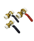 Rock Solid PPR Brass Ball Valve Featuring Smooth Twist Handle And Leak Free Flow Control For 20 25 And 32 Mm Piping Runs, three sizes showcased.