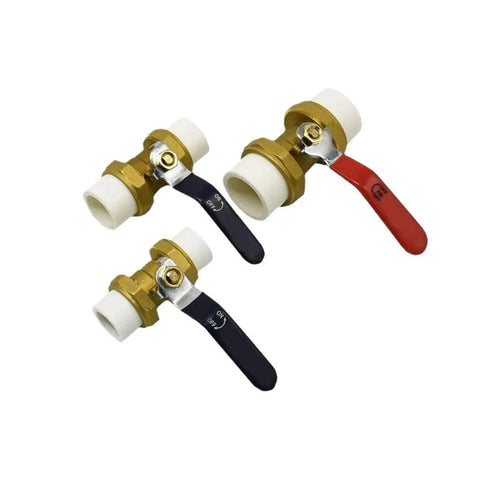 Rock Solid PPR Brass Ball Valve Featuring Smooth Twist Handle And Leak Free Flow Control For 20 25 And 32 Mm Piping Runs, three sizes showcased.