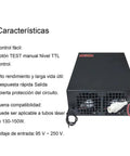 Dual Voltage CO2 Laser Power Supply 110V 220V 130W 150W with specifications and connectors visible.