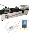 Top Tier Manual Horizontal Digital Force Gauge With Sturdy Bracket For 500N Push Pull Testing, bench-mounted with digital display.