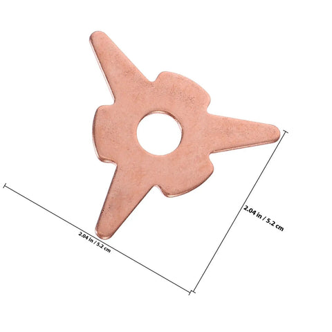 Copper dent pulling ring from Pro Dent Puller Ring Kit 50 Piece Set for Auto Body Repair, with dimensions marked 2.04 inches.