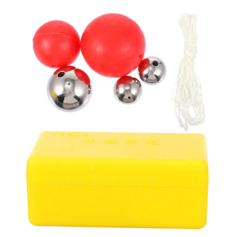 Single Pendulum Ball Experiment Tool For Physics Education, Hands On Mechanics Kit with yellow case, pendulum balls and string