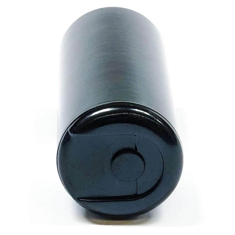 Single motor run capacitor replacement for HVAC and industrial AC motors, 440 VAC rated, metalized film, terminal view