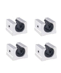 Slick High Precision SBR12 Linear Guide Rail Kit With 400MM Fully Supported Shafts And Smooth Bearing Blocks, four blocks