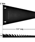 Side view of 16 Slot Wrench Tray Organizer For Tool Storage In Toolbox Or Wall Or Pegboard Black Durable Plastic Designed For Auto Techs And Shop Pros For Easy Wrench Access And Organized Gear, showing dimensions.