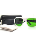 Kickass Red Laser Safety Glasses Shielding Eyes From 650Nm 808Nm 980Nm Beams Featuring Od2 Plus And Od5 Plus Optical Density on a white background.