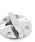 Top Notch 316 Stainless Steel Round Marine Catch Latch with smooth finish, designed for secure boat doors and cabinets.