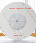 Built Tough 23 Inch Marble Lazy Susan With Butter Smooth 360 Degree Swivel Action and Rock Solid Nonslip Base, showing aluminum alloy and blister base.