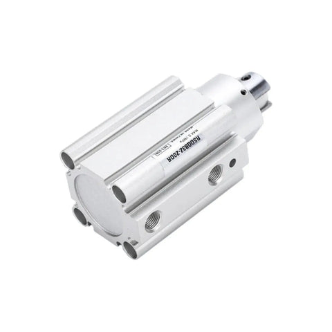 Tough As Nails Compact Fixed Mount Pneumatic Air Cylinder With Durable Aluminum Body for automated assembly, side view.