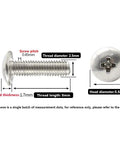 Top Shelf Grade A 304 Stainless Steel Button Head Phillips Machine Screws M2.5 X 8MM showing dimensions and specifications.