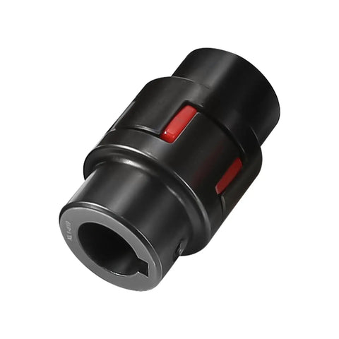 Rock Solid 1045 Steel Jaw Coupling With Flexible Elastomer Spider For 16mm Dual Bore High Torque Shafts built tough for machinery.