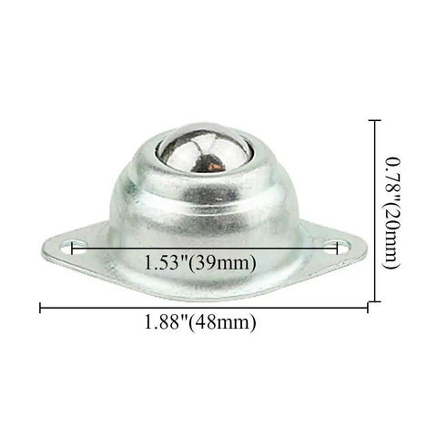 Heavy Duty Rock Solid 4 Pack 5 8 Inch Alloy Steel Ball Bearings Flange Mounted Transfer Roller dimensions and design details