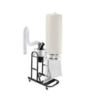 Heavy Duty Mobile Cyclone Dust Collector Made For Industrial Shop Floors Features Portable Base 13 Gallon Collection Tank And Badass High Velocity Airflow System on wheeled stand.