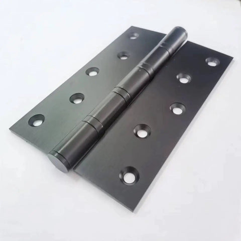 Rock Solid Heavy Duty Stainless Steel Ball Bearing Door Hinges 6 Inch Square Frame for Interior or Exterior Wood Doors black finish