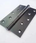 Heavy Duty Door Hinges 5 Inch Black Stainless Steel Ball Bearing Workhorse Hinges for Interior Exterior Doors Square Corners close-up view