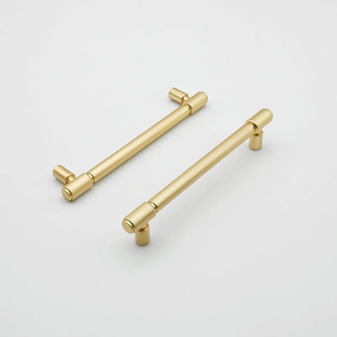 Two 10 Pack Brushed Gold Cabinet Pulls 5 Inch Hole Center 128mm Brushed Brass Handles for drawer dresser solid zinc alloy