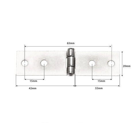 Adjustable Concealed Cabinet Hinges 2 Pack With Screws, Smooth Soft Close Action, No Fuss Easy Install, Iron Alloy Right Angle 74x20mm, 4 Hole Mount For Kitchen Cabinets Bathroom Storage Jewelry Boxes Wine Cases shown in flat position with dimensions.