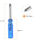 Tough As Nails 2 Piece PH1 Mini Phillips Screwdriver Set With 2.5mm Magnetic Cross Bit And Snug Comfort Grip crafted from premium steel.