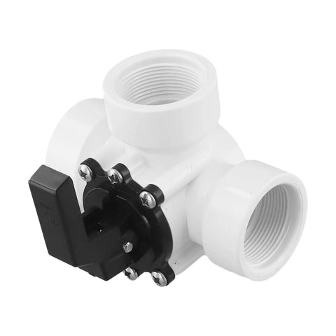 Heavy Duty Three Way PVC Diverter Valve For Swimming Pool And Spa showing smooth handle action and no drip design.