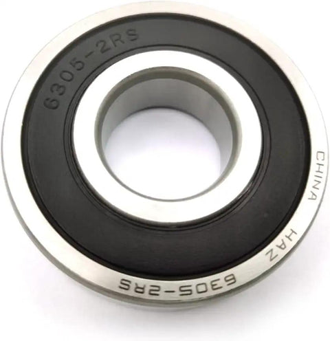 Heavy Duty Washer Tub Bearing And Seal Kit Kick Those Sneaky Squeaks To The Curb Compatible With Samsung And Kenmore Laundry Machines Smooth Spin Guarantee Plus Leak Proof Design close-up of a sealed ball bearing with black rubber shield.